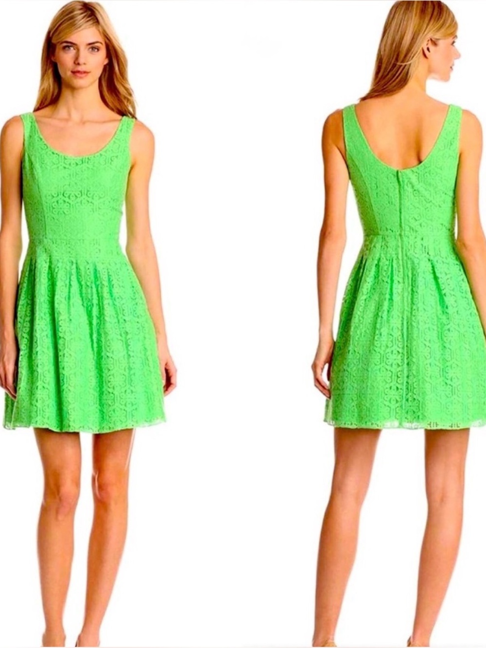 Lilly Pulitzer Cotton Green Lace Mini Dress